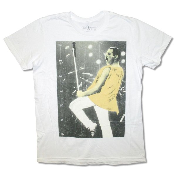 画像1: Queen バンドTシャツ クイーン Freddie Live Pose (1)