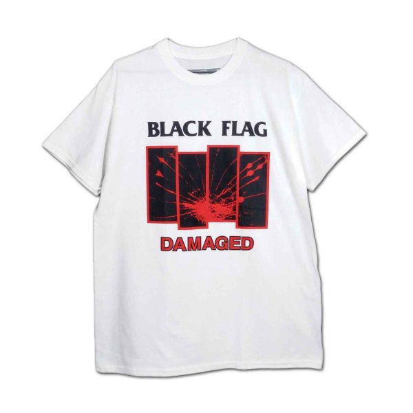 画像1: Black Flag バンドTシャツ ブラック・フラッグ Damaged WHITE (1)