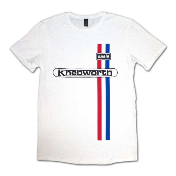 画像1: Oasis バンドTシャツ オアシス Knebworth Vertical Stripe WHITE (1)