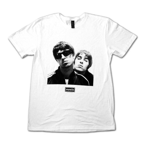 画像1: Oasis バンドTシャツ オアシス Noel & Liam Square Photo WHITE (1)