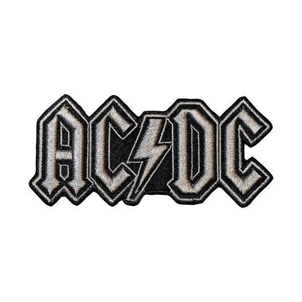 画像1: AC/DC アイロンパッチ／ワッペン エーシー・ディーシー Cut-Out 3D Logo SILVER (1)