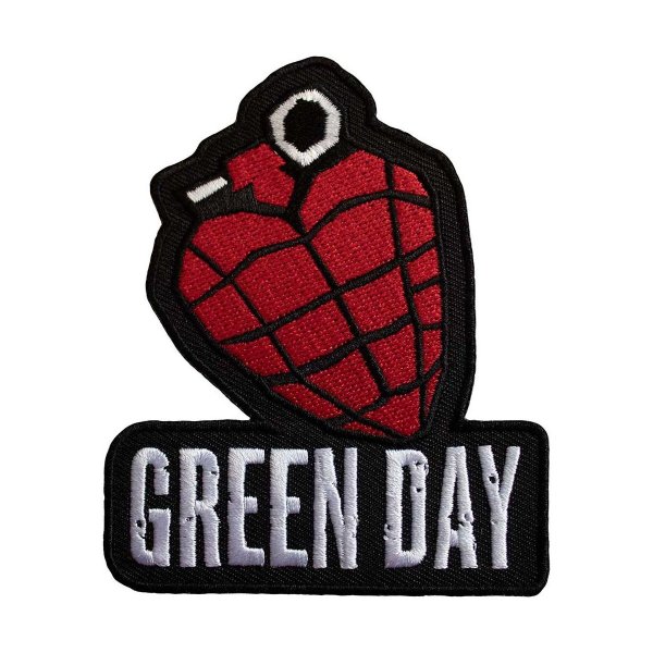 画像1: Green Day アイロンパッチ／ワッペン グリーン・デイ Grenade Logo (1)