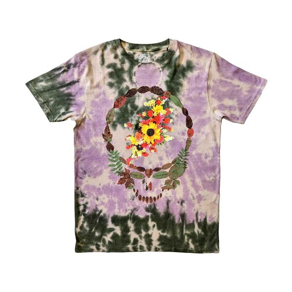 画像1: Grateful Dead バンドTシャツ グレイトフル・デッド Dead Leaves & Bouquet Dip-Dye (1)