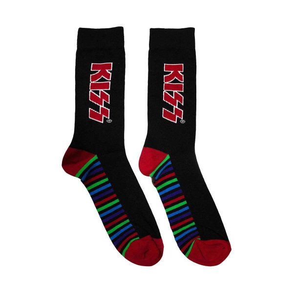 画像1: KISS ソックス 靴下 キッス Red Logo And Stripes (1)