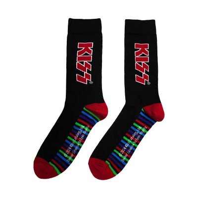 画像1: KISS ソックス 靴下 キッス Red Logo And Stripes