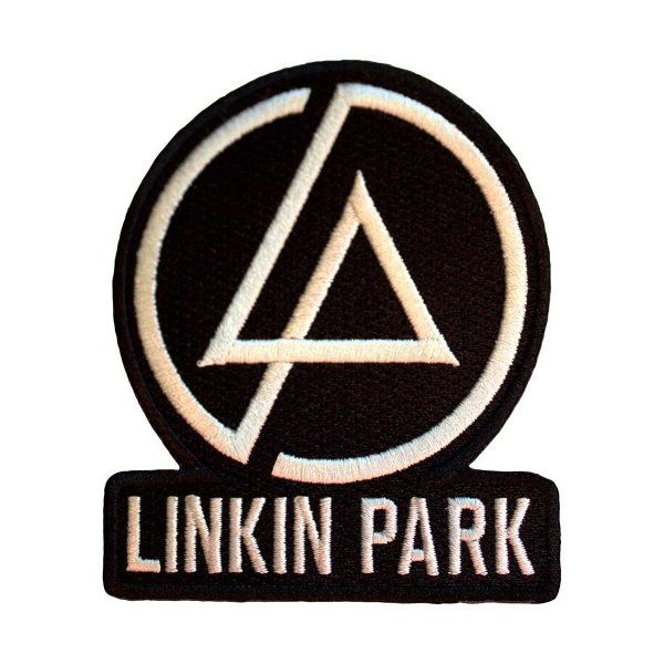 画像1: Linkin Park アイロンパッチ／ワッペン リンキン・パーク Concentric Text Logo BLACK (1)