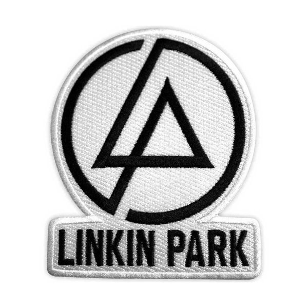 画像1: Linkin Park アイロンパッチ／ワッペン リンキン・パーク Concentric Text Logo WHITE (1)