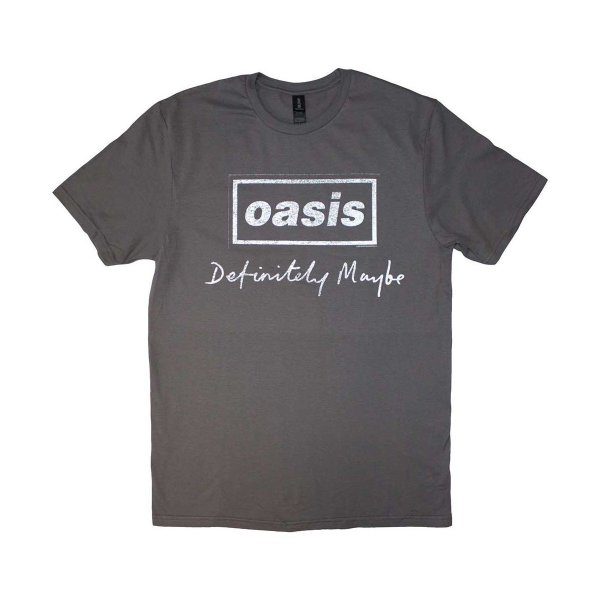 画像1: Oasis バンドTシャツ オアシス Definitely Maybe Distressed Text Logo (1)