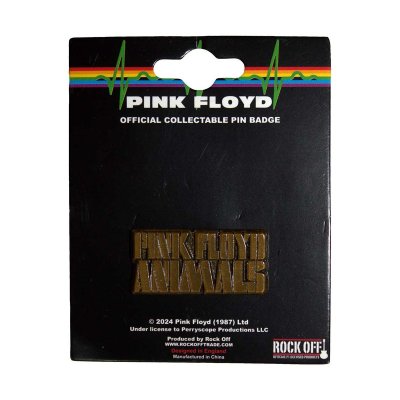 画像1: Pink Floyd メタルピンバッジ ピンク・フロイド Animals Gold Logo