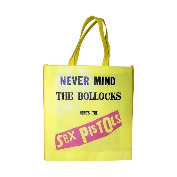 画像1: Sex Pistols エコバッグ トートバッグ セックス・ピストルズ Never Mind The Bollocks YELLOW (1)