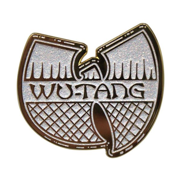 画像1: Wu-Tang Clan メタルピンバッジ ウータン・クラン White & Gold Logo (1)