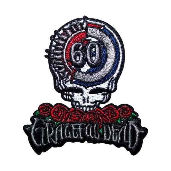 画像1: Grateful Dead アイロンパッチ／ワッペン グレイトフル・デッド 60th Anniversary Skull Logo (1)