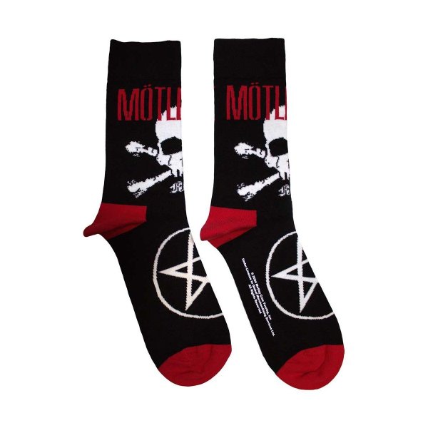 画像1: Motley Crue ソックス 靴下 モトリー・クルー Skull & Crossbones (1)