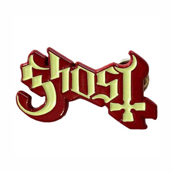 画像1: Ghost メタルピンバッジ ゴースト Logo Red Shadow (1)