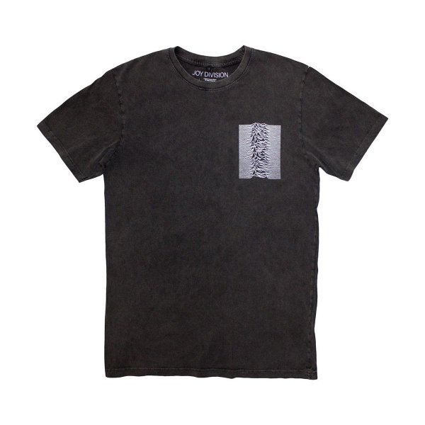 画像1: Joy Division バンドTシャツ ジョイ・ディヴィジョン Pulsar Pocket Wave STONE WASH [Back Print] (1)