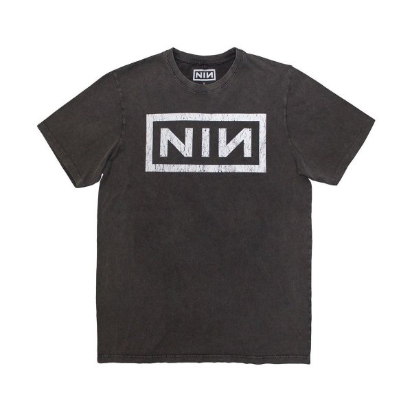 画像1: Nine Inch Nails バンドTシャツ ナイン・インチ・ネイルズ Classic Logo STONE WASH (1)