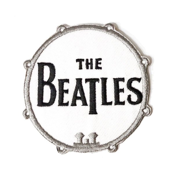 画像1: The Beatles アイロンパッチ／ワッペン ザ・ビートルズ Drum Logo MIDIUM (1)