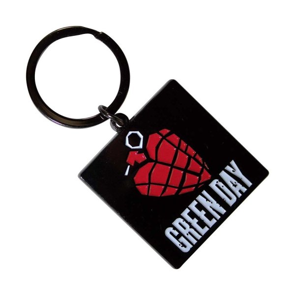 画像1: Green Day メタルキーリング キーホルダー グリーン・デイ Grenade Logo (1)