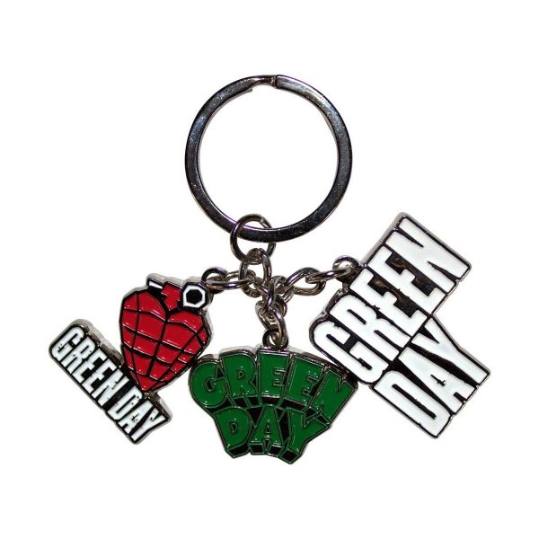 画像1: Green Day メタルキーリング キーホルダー グリーン・デイ Logo Charms (1)