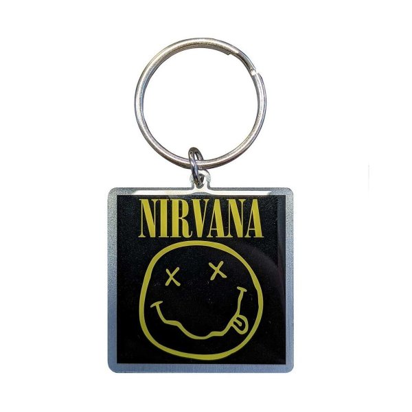 画像1: Nirvana メタルキーリング キーホルダー ニルヴァーナ Face (1)