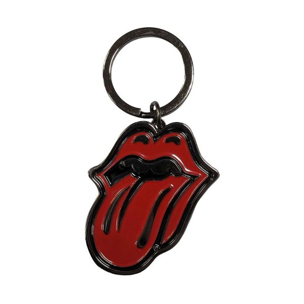 画像1: The Rolling Stones メタルキーリング キーホルダー ザ・ローリング・ストーンズ Classic Tongue Black Outline (1)