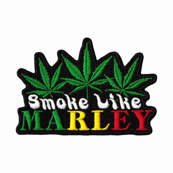 画像1: Bob Marley アイロンパッチ／ワッペン ボブ・マーリー Smoke Like (1)