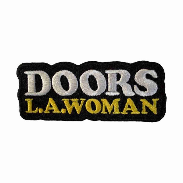 画像1: The Doors アイロンパッチ／ワッペン ザ・ドアーズ LA Woman Text Logo BLACK (1)