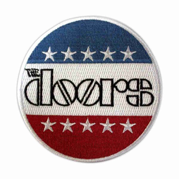 画像1: The Doors アイロンパッチ／ワッペン ザ・ドアーズ Logo Stars & Stripes (1)