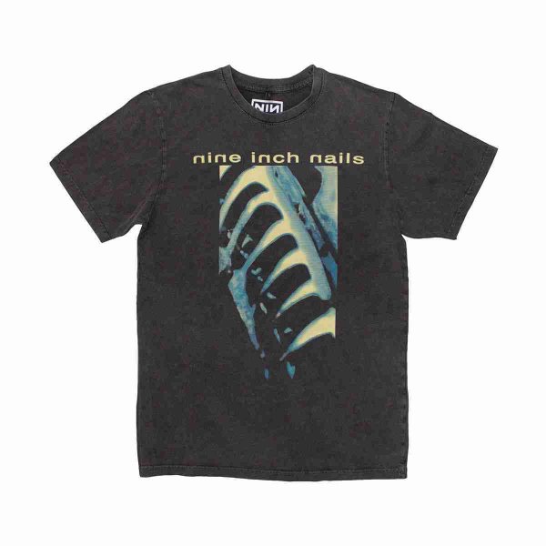 画像1: Nine Inch Nails バンドTシャツ ナイン・インチ・ネイルズ PHM & Text Logo STONE WASH (1)