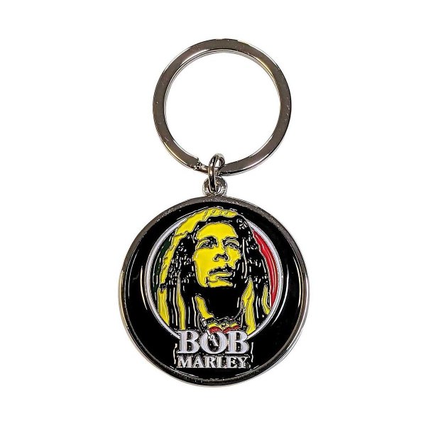 画像1: Bob Marley メタルキーリング キーホルダー ボブ・マーリー Logo Face (1)