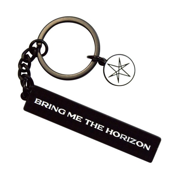 画像1: Bring Me The Horizon メタルキーリング キーホルダー ブリング・ミー・ザ・ホライズン Text Logo Charm (1)