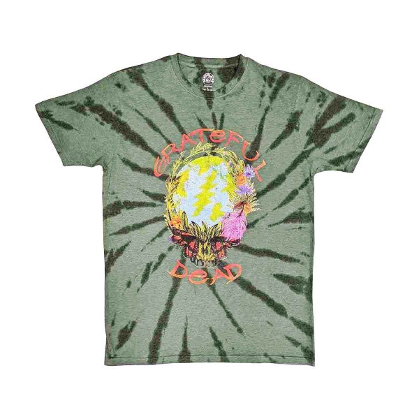 画像1: Grateful Dead バンドTシャツ グレイトフル・デッド Forest Dead GREEN Dip-Dye (1)