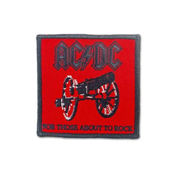 画像1: AC/DC アイロンパッチ／ワッペン エーシーディーシー For Those About To Rock RED (1)