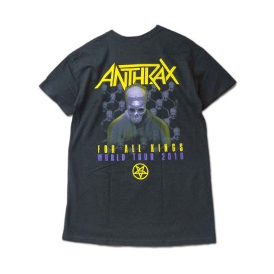 画像1: Anthrax バンドTシャツ アンスラックス Among The/For All Kings World Tour 2010 [Back Print]