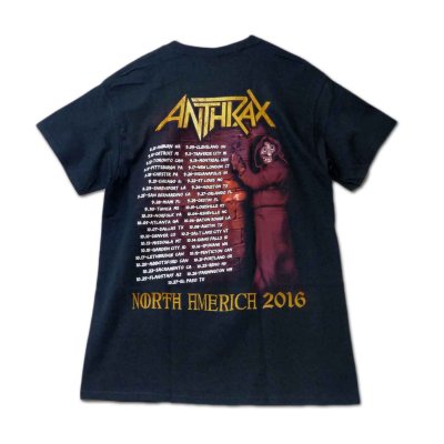 画像1: Anthrax バンドTシャツ アンスラックス Bloody Wings Tour 2016 [Back Print]