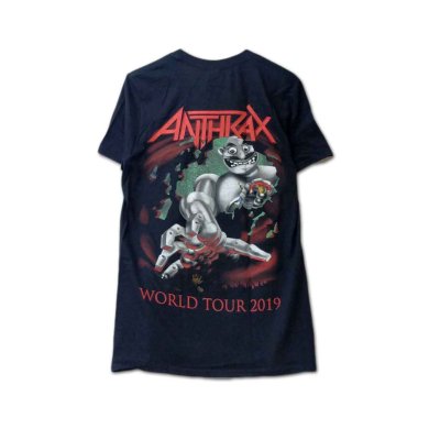 画像1: Anthrax バンドTシャツ アンスラックス Notman Of The World Tour 2019 [Back Print]