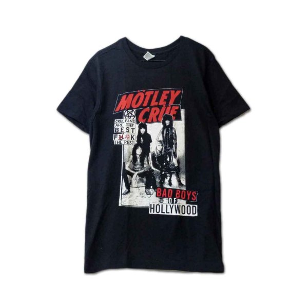 Motley Crue バンドTシャツ モトリー・クルー Bad Boys Of Hollywood BLACK - バンドTシャツ の通販ショップ『Tee-Merch!』