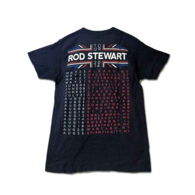 画像1: Rod Stewart Tシャツ ロッド・スチュワート Union Jack 2014 Tour [Back Print]