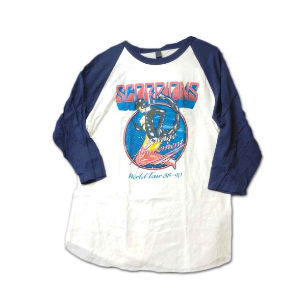 画像1: Scorpions ラグランTシャツ スコーピオンズ Savage Amusement World Tour 88-90 (1)