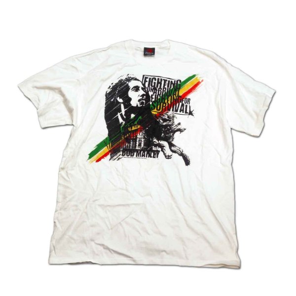 画像1: Bob Marley ビッグTシャツ ボブ・マーリー Fighting [2XL/3XL] (1)