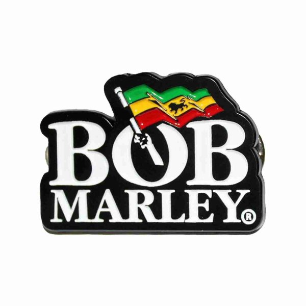 画像1: Bob Marley ピンバッジ ボブ・マーリー Logo (1)