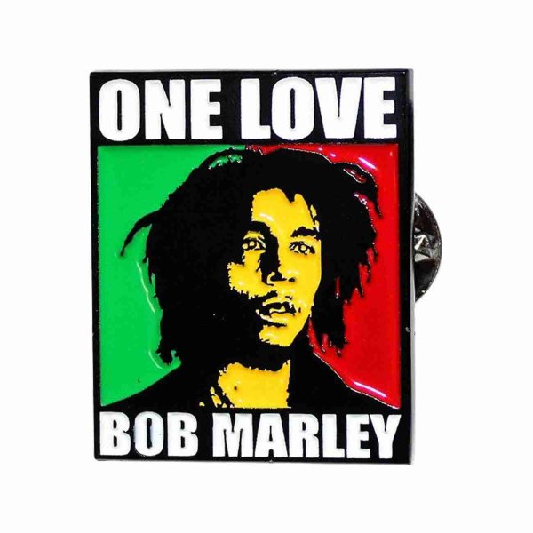 画像1: Bob Marley ピンバッジ ボブ・マーリー One Love (1)