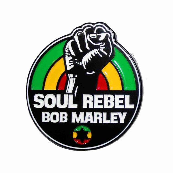 画像1: Bob Marley ピンバッジ ボブ・マーリー Soul Rebel (1)