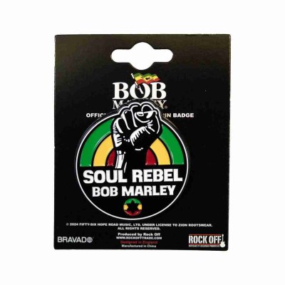 画像1: Bob Marley ピンバッジ ボブ・マーリー Soul Rebel