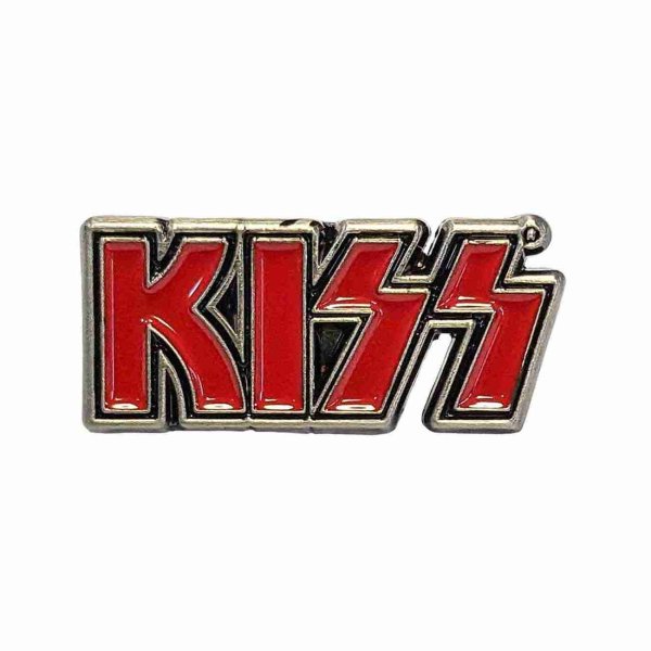 画像1: KISS ピンバッジ キッス Red Logo (1)