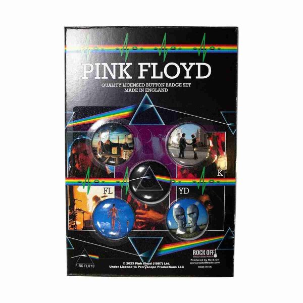 画像1: Pink Floyd バッジ5個セット ピンク・フロイド Album Covers (1)