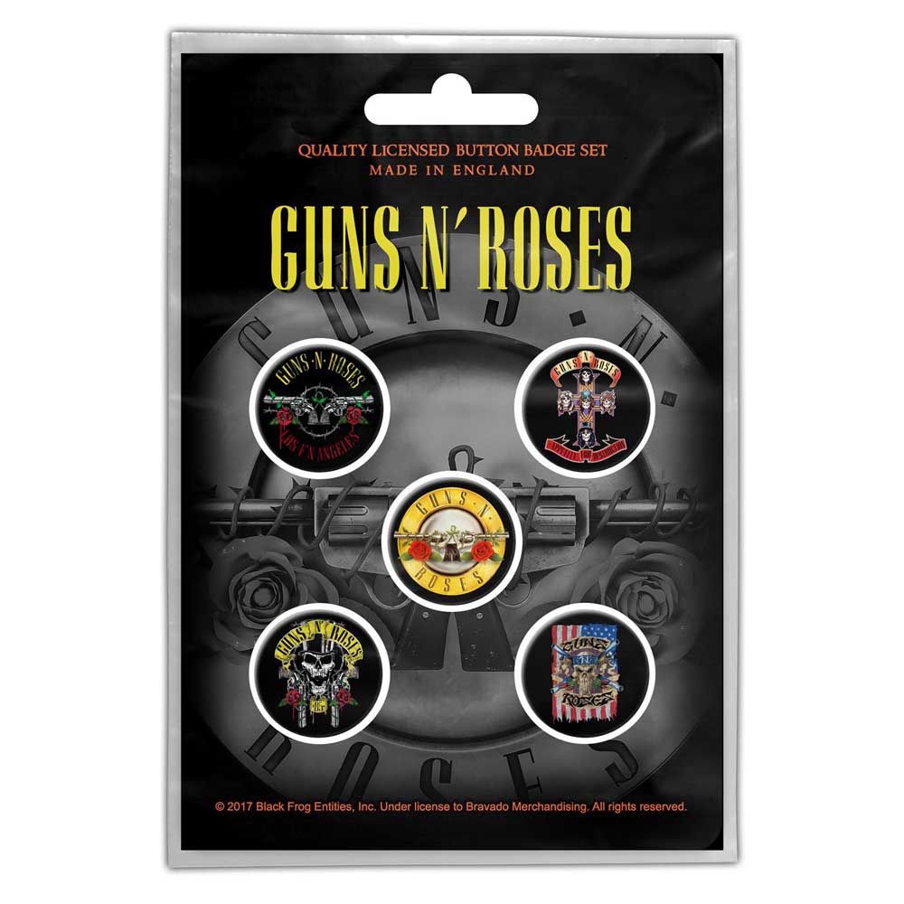 Guns N' Roses バッジ5個セット ガンズ・アンド・ローゼス Bullet
