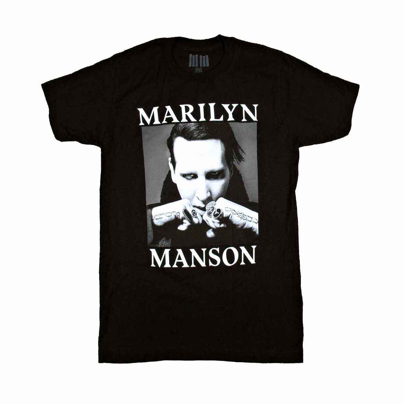 90s ヴィンテージ Marilyn Manson middle fingers Tシャツ XL マリリン ...
