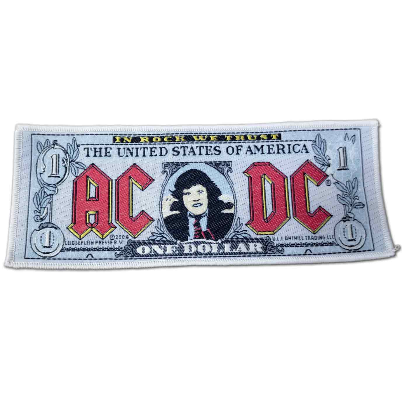 Ac Dc パッチ ワッペン エーシー ディーシー Bank Note バンドtシャツの通販ショップ Tee Merch