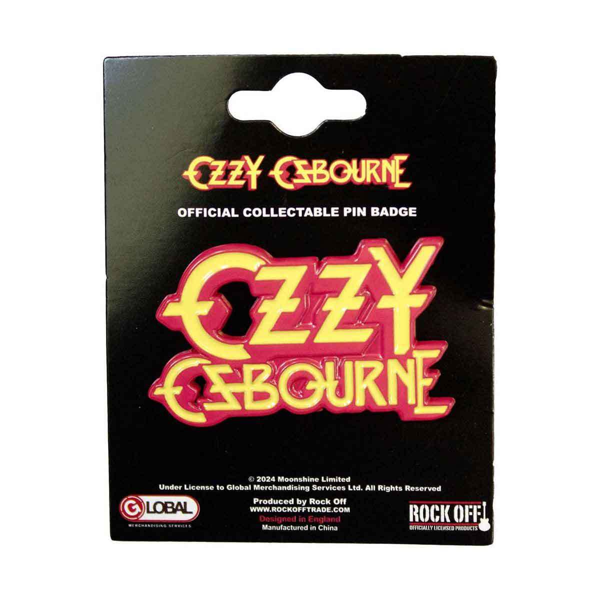 Ozzy Osbourne メタルピンバッジ オジー・オズボーン Stacked Logo - バンドTシャツの通販ショップ『Tee-Merch!』